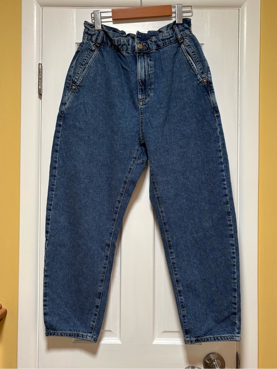 Zara Denim - Zara High-Waisted Blue Paperbag Jeans